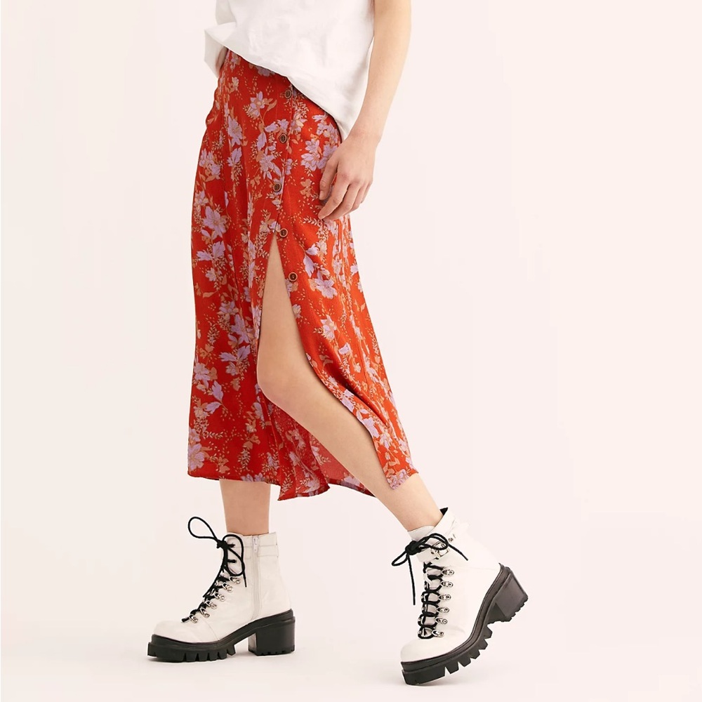 Free People retro love midi skirt